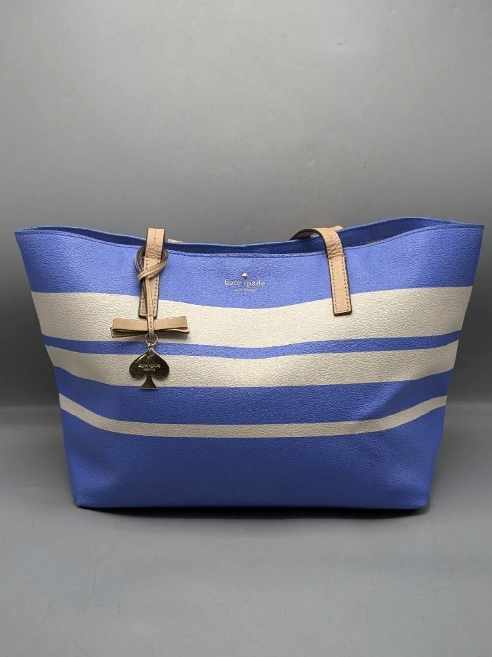Authentic Kate Spade New York Striped PVC Hawthorne Lane Ryan Tote Bag